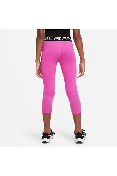 Nike Pink Pro Dri Fit 3/4 Length Girl's Capri Tights