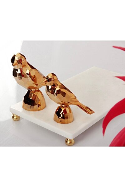 Doremcy 2'li Kuş Biblo Süs Polyester Döküm