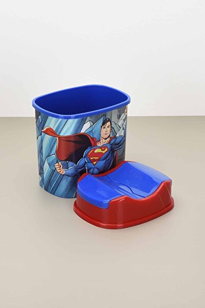 Tuffex Lisanslı Yutan Kapaklı Çocuk Çöp Kovası 5,5 Lt - Superman