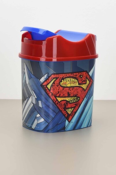Tuffex Lisanslı Yutan Kapaklı Çocuk Çöp Kovası 5,5 Lt - Superman