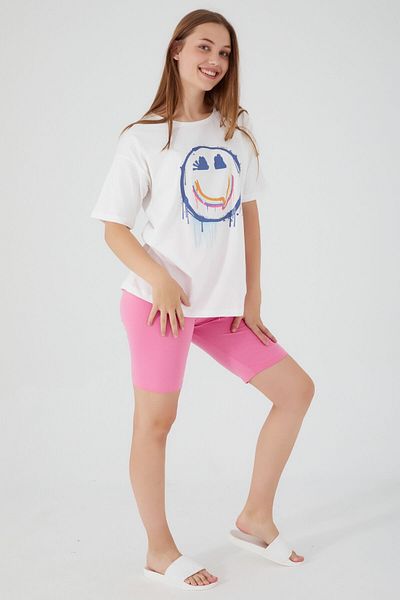 ROLY POLY Γυναικείο Σετ βερμούδας Rolypoly Happy Smile Cream