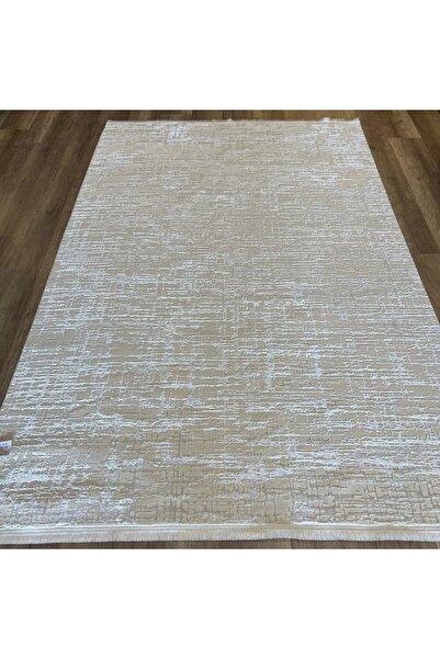 İpek Halı Sihir 17309 Beyaz Krem Modern Salon Halısı