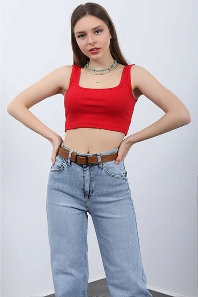 manolyabutik Women's Strappy Crop Bustier