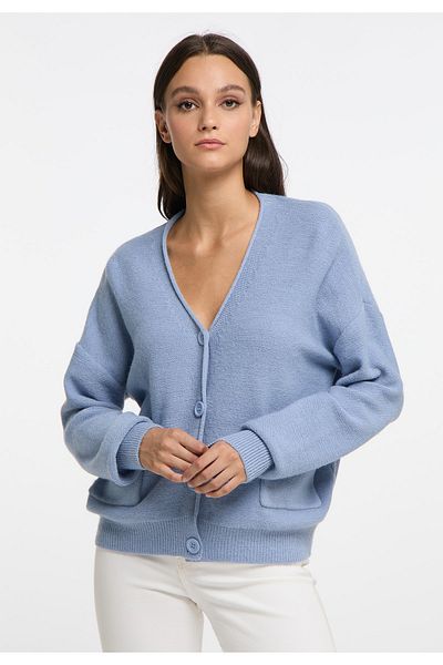 RISA Strickjacke - Blau - Regular Fit