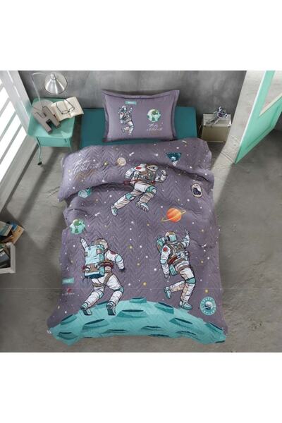 DENİZLİ ÇEYİZ Clasy Single 4 Season Quilted Duvet Cover Set Space