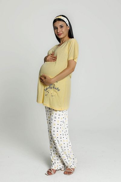 Kadınle Printed Pants Maternity Pajamas Set
