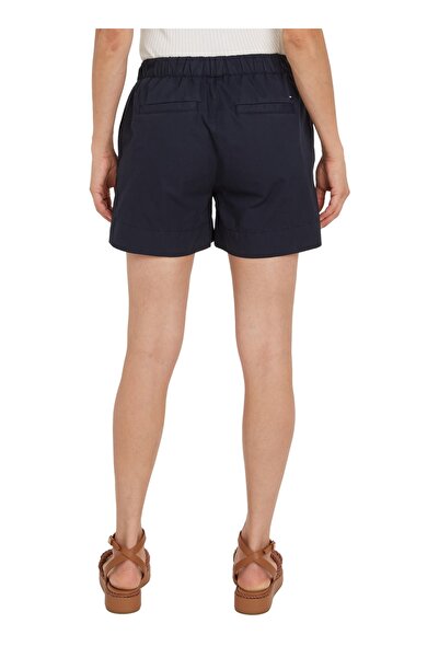 Tommy Hilfiger Yüksek Bel Rahat Mavi Kadın Şort Ww0ww38729dw5