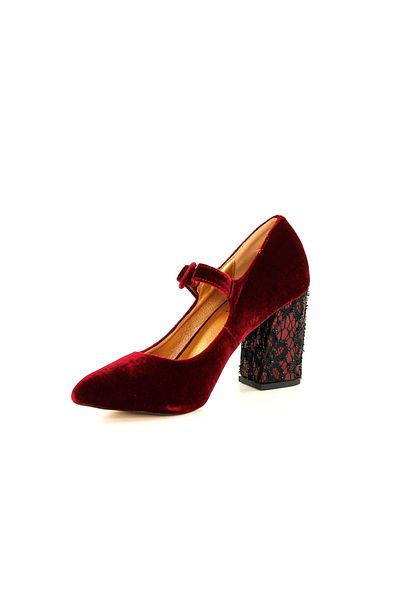 EFERRI High Heels - Bordeaux - Flacher Absatz