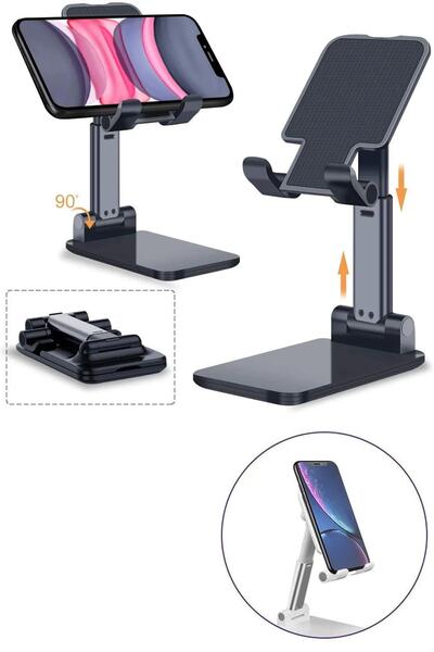 TechnoStation Yeni Nesil Profesyonel Tablet & Telefon Tutucu Stand Pratik Kaymaz Stand