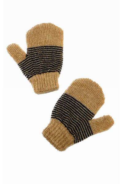 Lumos Trade Children's Soft Textured Striped Knitwear Snow Gloves 3-6 Years