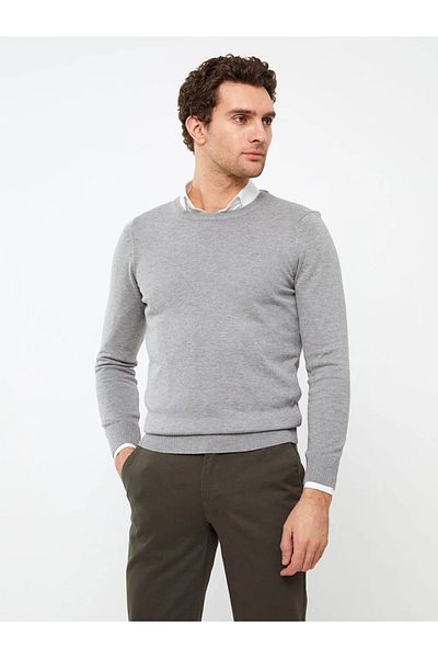 LC Waikiki Basic Crew Neck Long Sleeve Men's Knitwear Sweater