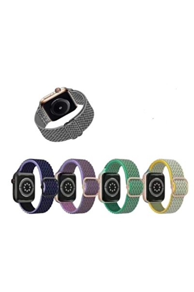 Apple Watch 42-44-45mm Uyumlu Dalgalı Kordon Bileklik - Beyaz