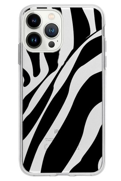 Powerfox iPhone 11 Pro Compatible Zebra Transparent Phone Case