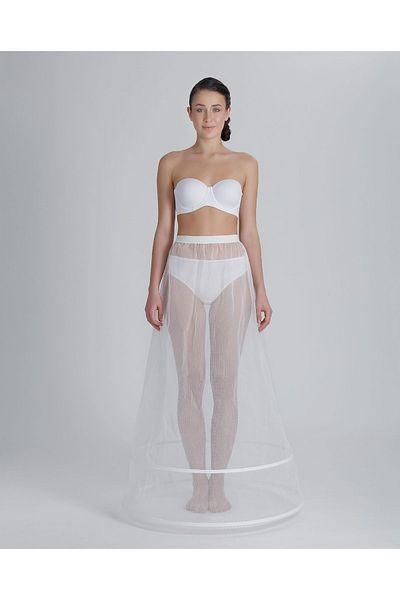 MK MODA ATELİER Jupon rochie de mireasă în linie A cu bandă elastică cu 2 șiruri, mers confortabil pe pas pentru caftan și rochie de seară
