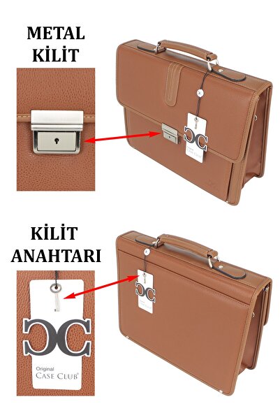 Case Club Чоловіча сумка для документів 15,6 з відділенням для ноутбука, замком і ременем через плече