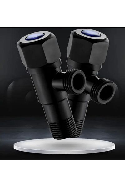 İSAOĞLU YAPI Black Bidet Faucet 2 Pieces Matte Black Toilet Faucet Black Bidet Faucet