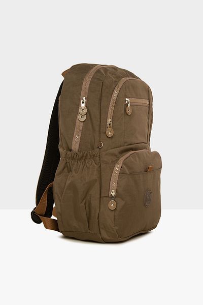 Bagmori Mink Women's Seating Multi-Pocket Parachute Backpack with Logo M000007913