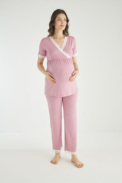 Miss Dünya Lissa Maternity and Pregnant Pajamas Set Suitable for Breastfeeding