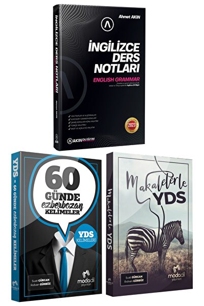 AKIN DİL 2023 Ingilizce Ders Notları+modadil Yds 60 Günde Ezberbozan Kelimele...