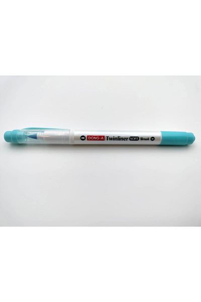 Dong-A Twinliner Soft Brush Brush Tip Marking Pen Sky Blue No:37