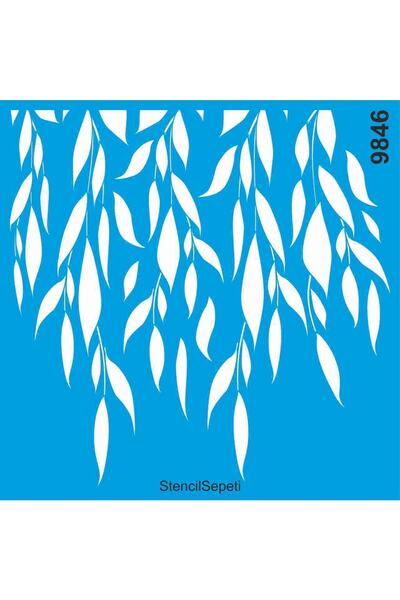 StencilSepeti Leaves - Stencil Painting Template 40x40cm