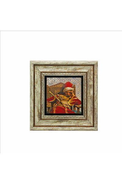 Sadrazam Markos Botsaris (Jean-Léon Gérôme, 1874) Printed Natural Stone Painting (20Cmx20Cm)(Krt-129)
