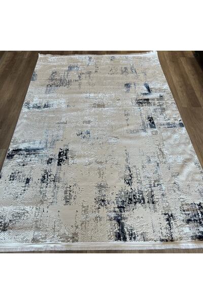 İpek Halı Sihir 17353 Beyaz Mavi Modern Salon Halısı