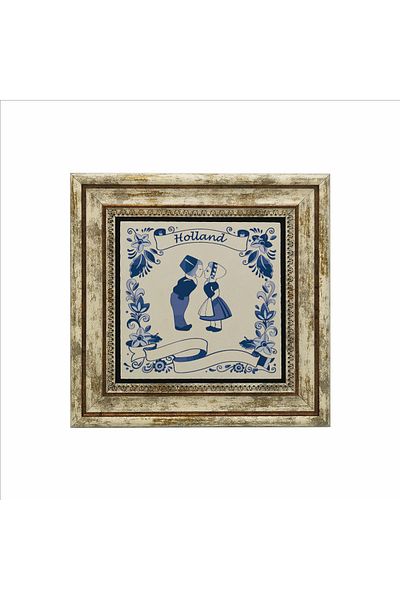 BAKSEPETE Netherlands Image Printed Natural Stone Painting 25Cmx25Cm Krg-026