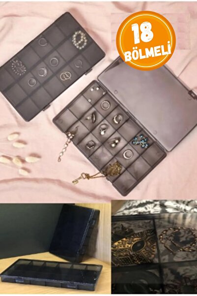 WAPPA 18-секційна скринька для прикрас з кришкою, кільцем та швейною коробкою...