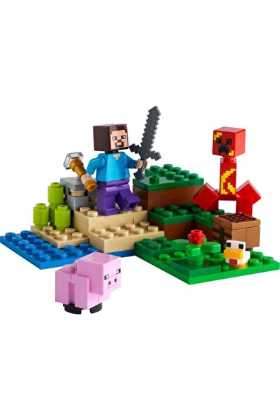 Adore Yapı Oyuncak Minecraft Creeper Pususu 21177