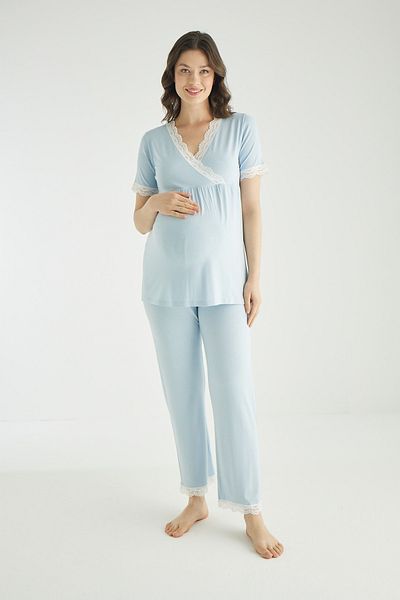 Miss Dünya Lissa Maternity and Pregnant Pajamas Set Suitable for Breastfeeding