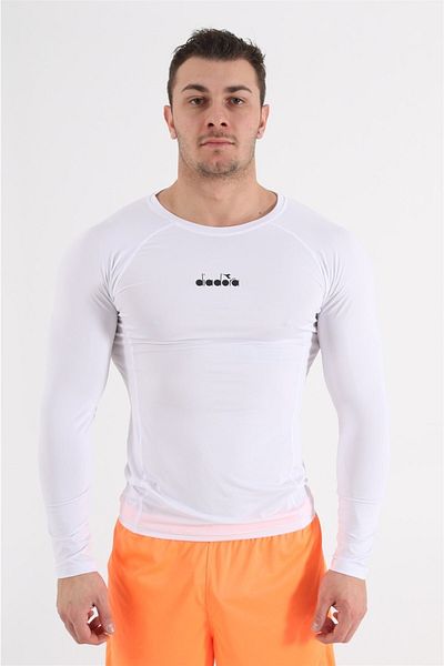 Diadora Ανδρικό λευκό στενό μακρυμάνικο εσώρουχο - 1140051