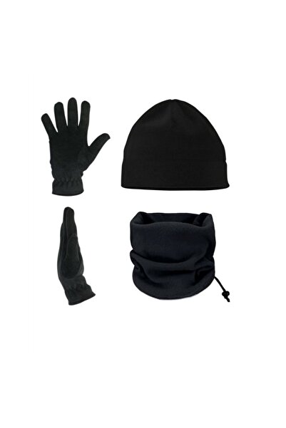 bteks Polar Beanie Neck Collar Fleece Gloves Set of 3
