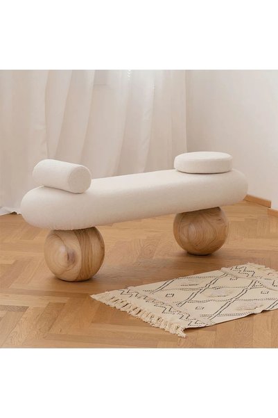 PUFHOME Goss Tedy Rustik Top Bench