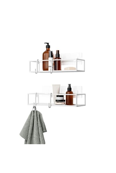 umbra Cubıko 2'Li Beyaz Yapışkanlı Şampuanlık