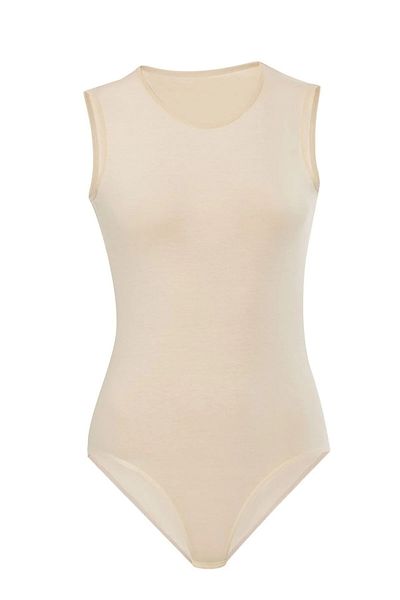 Anıt 5 Pieces Women's Zero Sleeve Bodysuit Lycra Cotton Sleeveless Snap Body 92% Cotton - 8% Lycra
