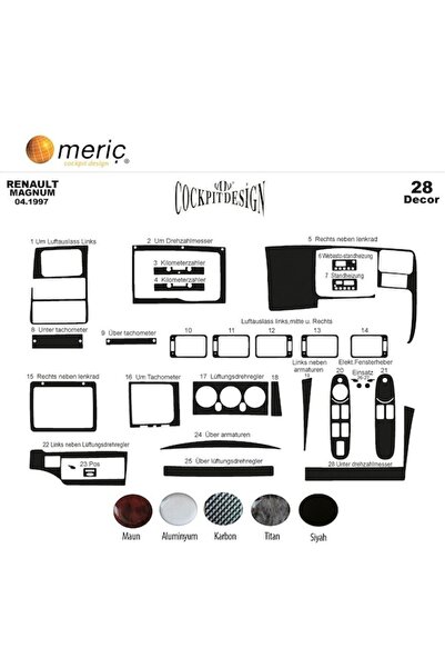 meriç cockpit design ميريتش ®   رينو ماغنوم توربيدو أمامي مطلي باللون الأسود ...