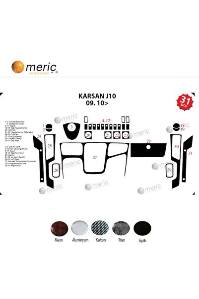 meriç cockpit design ميريتش ®   بيجو كارسان J10 توربيدو امامي مطلي الومنيوم 3...
