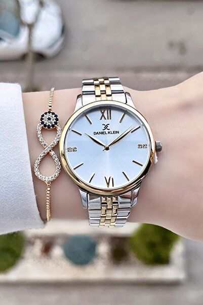Daniel Klein Gold Gümüş Renk Kadın Kol Saati Ve Bileklik
