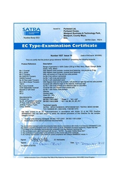 PORTWEST Bizweld Flame Retardant Coverall