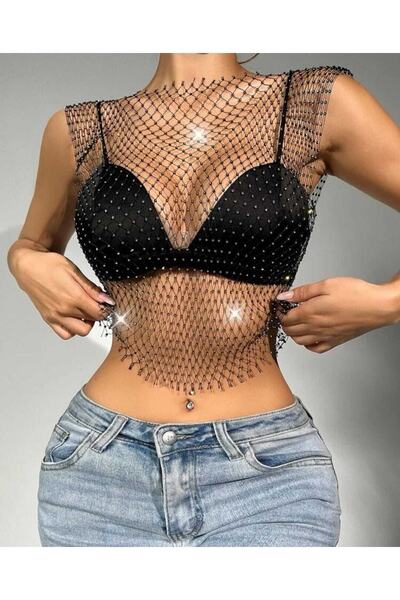 ZEKAS FASHION Nova Kristal - Sa kamenim detaljima Bustier