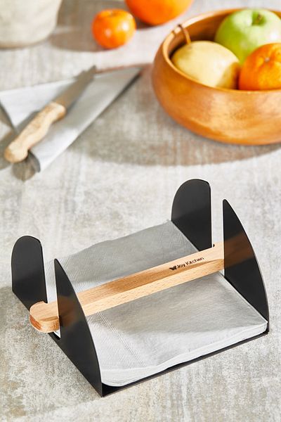JOY KİTCHEN Oval Napkin Holder Metal-wood