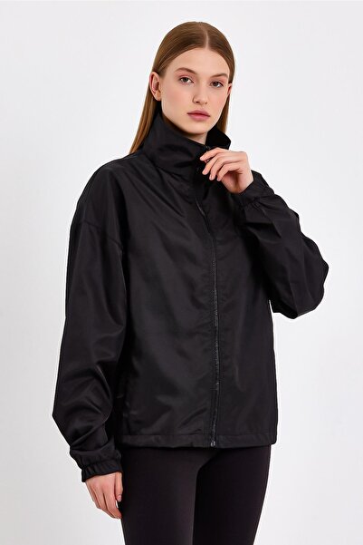 JAHR MARC Fermuarlı Siyah Kadın Spor Ceket