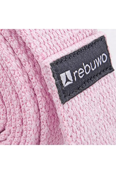 Rebuwo Pastel Pembe Yoga Kemeri, Doğal Pamuk 184 Cm,yoga Ve Pilates Için Ideal, Pastel Pink Yoga Strap