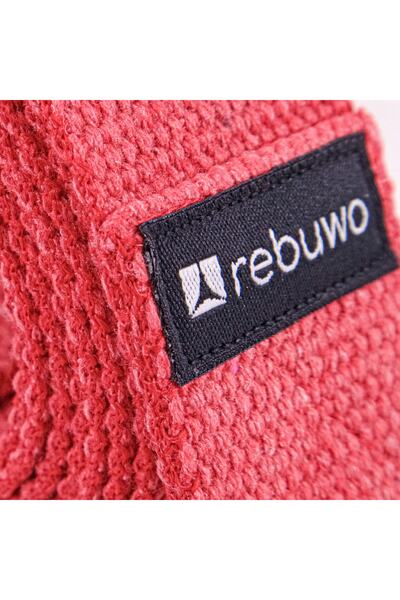 Rebuwo 184 cm Red Natural Cotton Yoga Belt - Ideal for Pilates, Red Cotton Yoga Strap