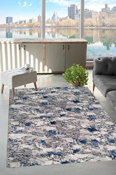 ALgorand Home Blue Cut Embos Roll Carpet Runner - Non-Slip Base