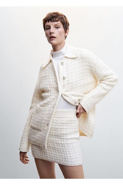 MANGO Woman Spódnica mini dzianinowa