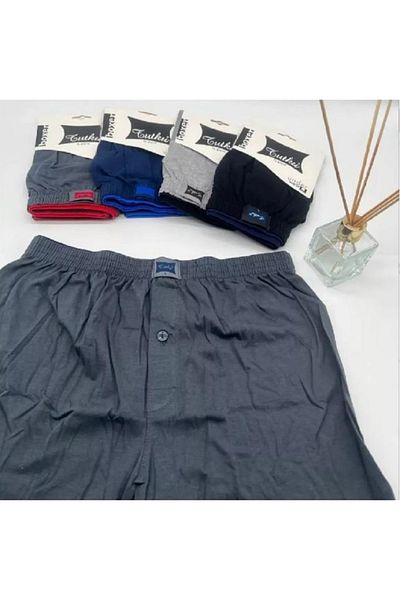 Tutku Combed Cotton Plain Men's Boxers 2 Pieces