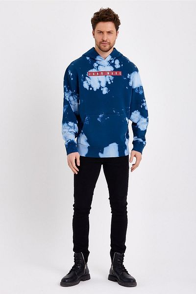 JAHR MARC Φούτερ Oversize Blue Tie Dye Washed