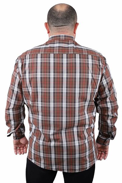 MocGrande Мъжка риза Plus Size Line Square 23367, тъмносиня